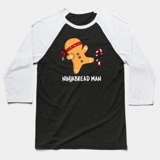 Ninjabread Man Cute Gingerbread Pun Baseball T-Shirt
